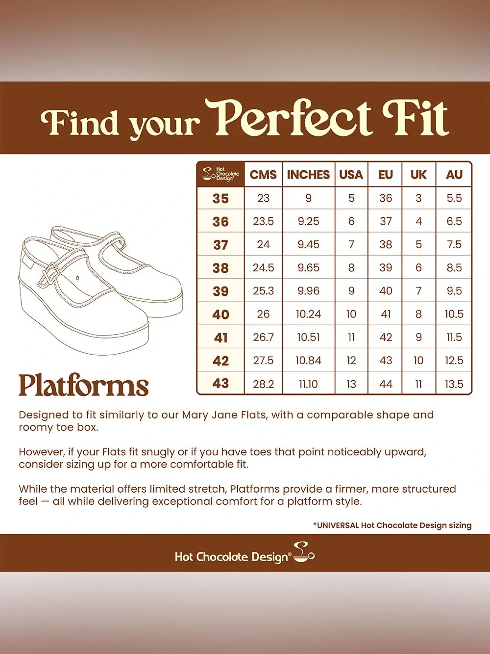NWT Hot Chocolate Design Tiki Platforms Size 9